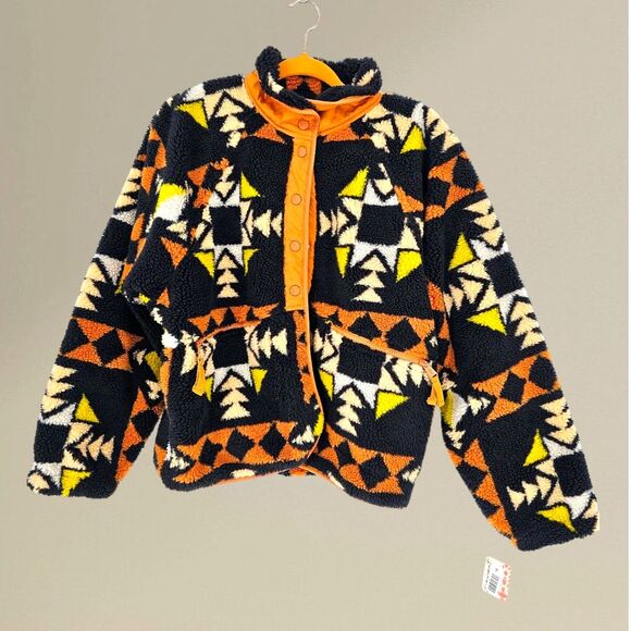 Free People NWT FP Movement Fleece Rocky Ridge Jacket in Night Sky XS - Picture 1 of 10